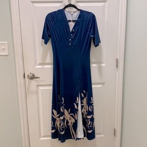 Size Small, Maxi dress. Navy Blue. Made by Exclusive.  Machine wash. Brand new.